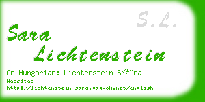 sara lichtenstein business card